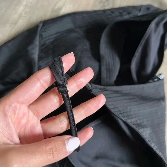 ZARA Black Pleated Faux Wrap Bodysuit Size Large - Picture 3 of 7